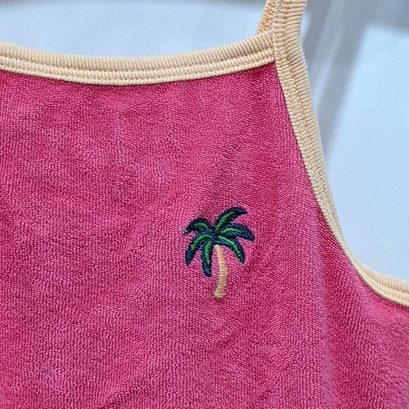 Tucker + Tate Pink Orange Terry Cloth Summer Cotton Romper Girls Size 4T - Picture 4 of 6